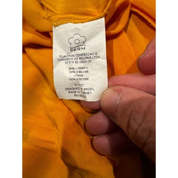 FARM RIO x ANTHROPOLOGIE Anjou Yellow Tiered Maxi Dress Size 0/XS - Picture 6 of 6